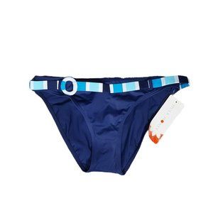 💖💖NWT HULA HONEY BLUE BELTED BIKINI BOTTOMS (M)